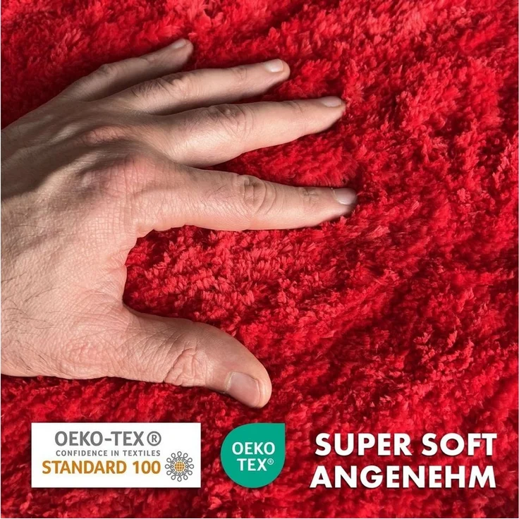 Kubus Badematte Karat Rechteckig, Badteppich, Extrem weicher & dichter Hochflor, Höhe 30 mm, rutschhemmende Latexbeschichtung, Polyester, Polyester, Waschmaschinenfest – Bild 2