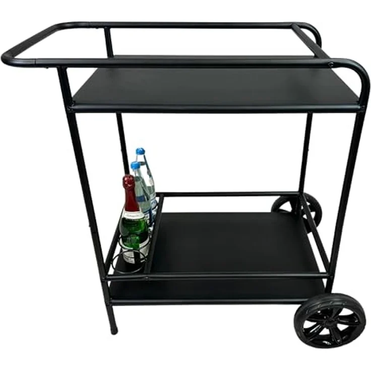 abc HOME Servierwagen Outdoor, zwei Ablageflächen, Flaschenhalterungen – Bild 2