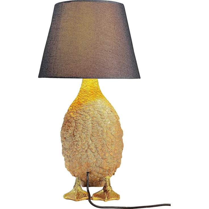 Kare Design Tischlampe Animal Duck Gold/Braun, Entenleuchte, Tiermotiv, Dekoleuchte, Tischleuchte, Schreibtischlampe Kinder, Lampe für Wohnzimmer, Schlafzimmer, 53 x 31 x 31 cm (H/B/T) – Bild 4