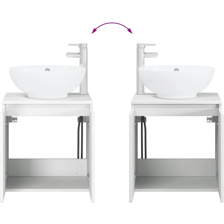 vidaXL Badezimmerschrank-Set 2 stk. Weiß 79,5 x 44,5 x 80 cm 3404084 – Bild 9