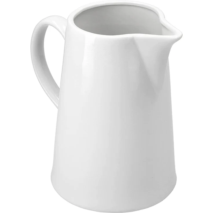 Milchkanne 1 Liter Keramik 18,5x9,5 cm Milchkännchen weiß Getränke servieren Privat Gastronomie – Bild 3