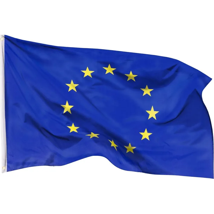 Aricona Europa Flagge 90x150 cm - wetterbeständige EU Fahne mit Messingösen, 100% Polyester, robuste Doppelnaht & in lebendigen Farben - ideal für Flaggen-Liebhaber