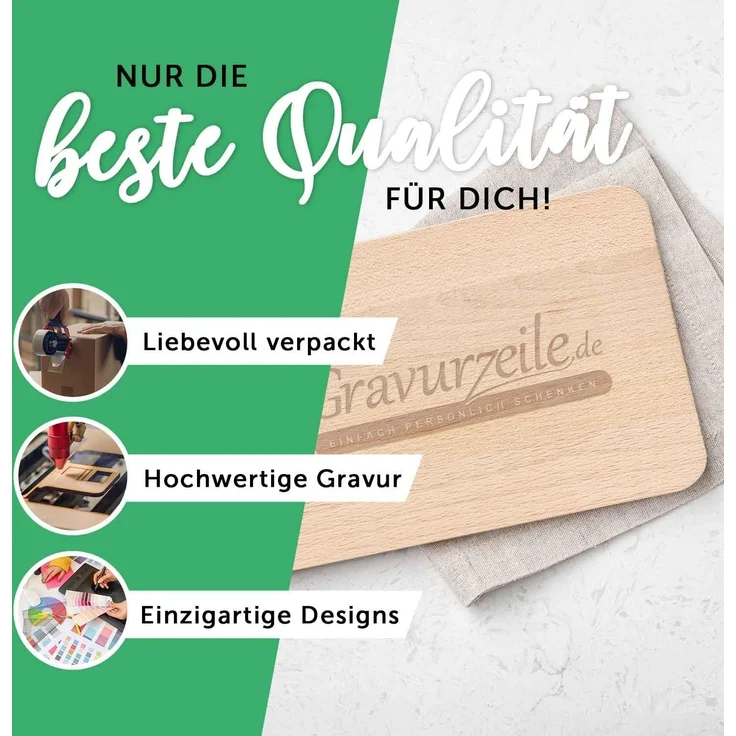 GRAVURZEILE Schneidebrett - Danke für alles Mama - Frühstücksbrettchen - Zum Muttertag, Buchenholz, Geschenkidee für Mama – Bild 6