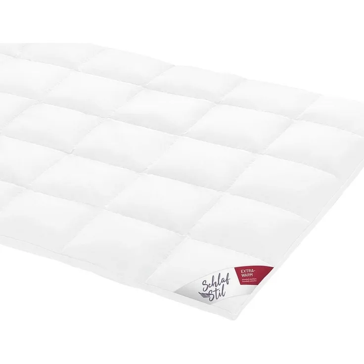 Schlafstil Daunendecke D700 extra warm, Füllung: 100% Gänsedaunen|155x220 cm