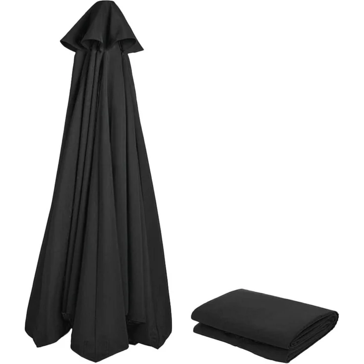 Sonnenschirm Ersatzbezug 3m 2m 250cm UV80 230 cm 8 streben Schwarz – Bild 1