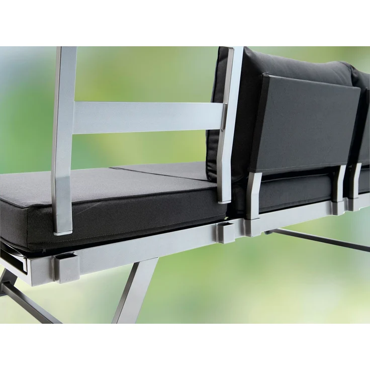 Sieger Auckland Lounge/Liege mit Polyesterbeschichtung, Aluminium Graphit 204 x 81 x 72 cm – Bild 2