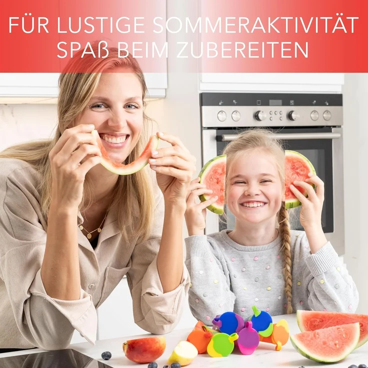 AVANA Eisform Wiederverwendbare Eisformen aus Silikon Eis Formen Eiscreme Wassereis, (6-tlg), Bunt, BPA-frei – Bild 5