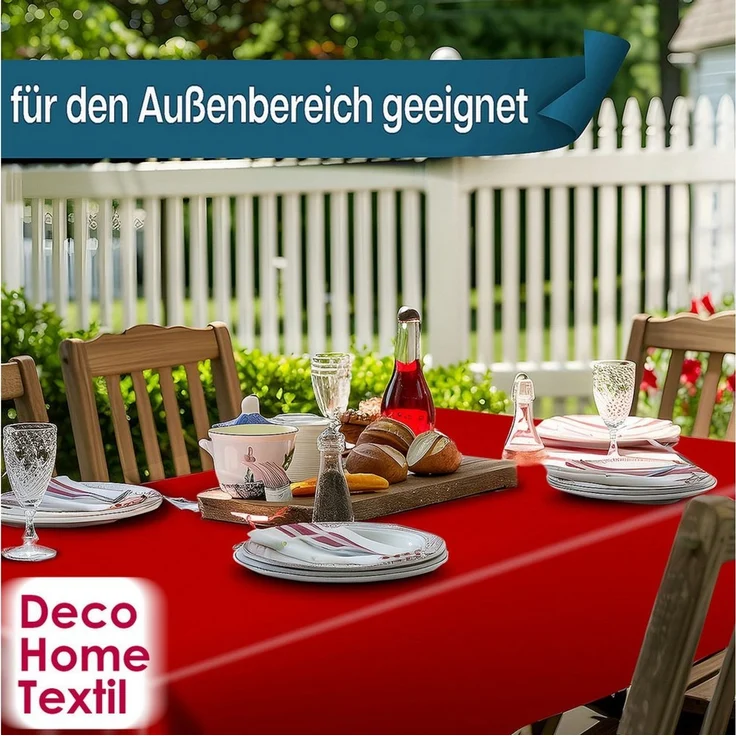 DecoHomeTextil Heimtextilmanufaktur Tischdecke Partytischdecke Lackfolie Rechteckig 100x250 cm abwaschbar – Bild 1