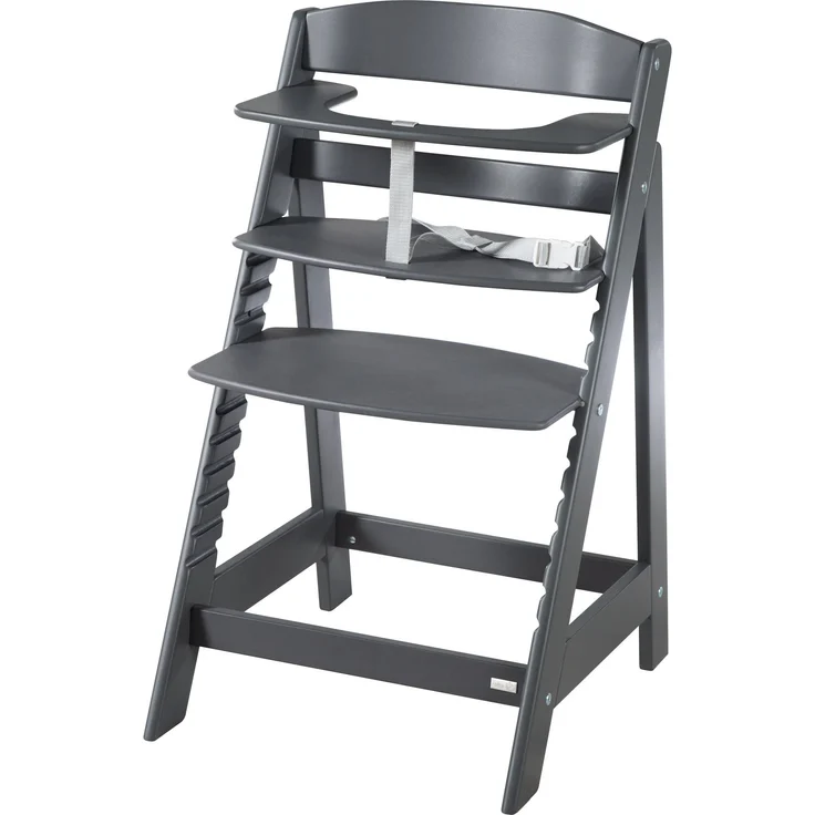 roba Born Up Babyhochstuhl - Set 2in1 inkl. Neugeborenenaufsatz 'roba Style anthrazit' - Mitwachsender Hochstuhl mit Liegefunktion - Ab Geburt - Anthrazit – Bild 8