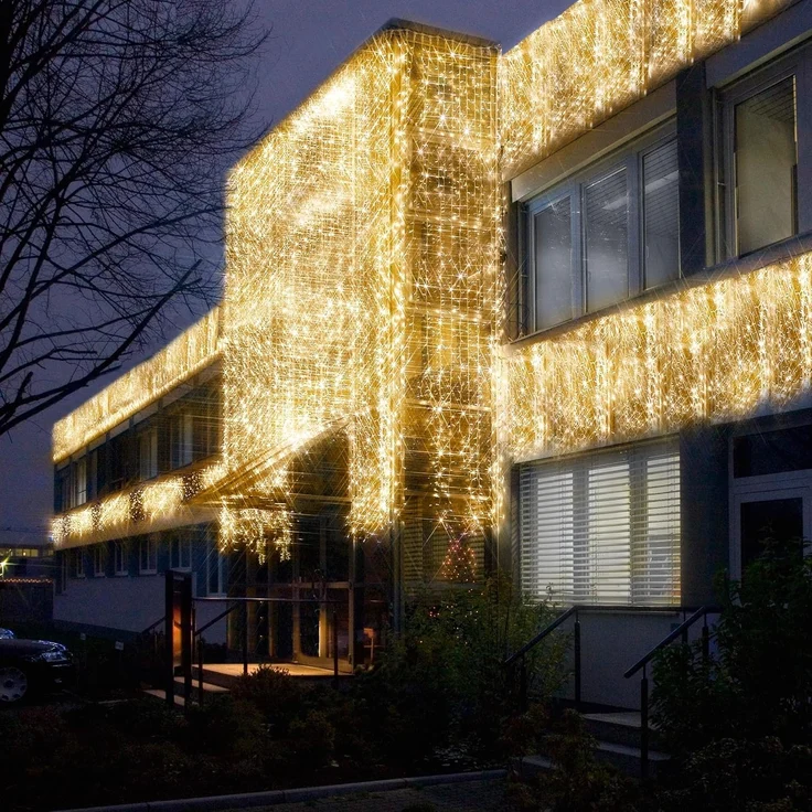 System LED "LED Eisregen-Lichterkette 2x1m" 100 LED´s, warmweiß, IP44 – Bild 2