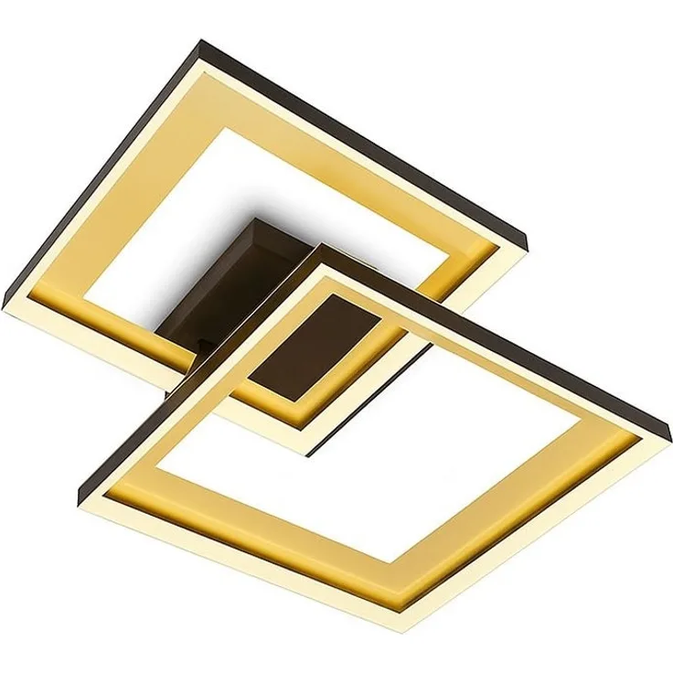 LED Deckenleuchte, schwarz, dimmbar, Timer, CCT, L 56,8 cm