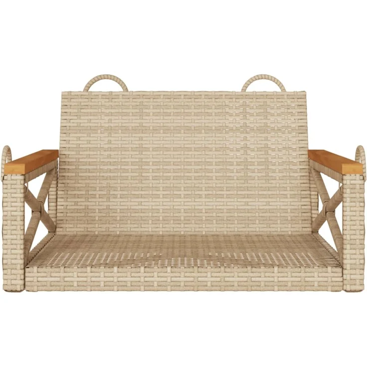 vidaXL Hängesessel Beige 63x62x40 cm Poly Rattan 368172 – Bild 4