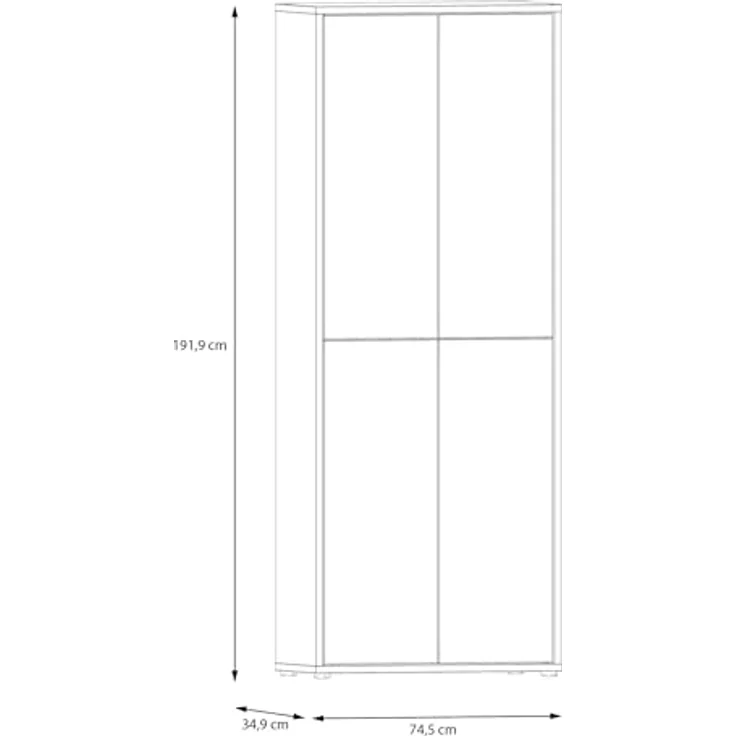 FORTE Schuhschrank Alice Springs Stauraumschrank, Mehrzweckschrank, Breite 74,5 cm, mit 8 Böden – Bild 3