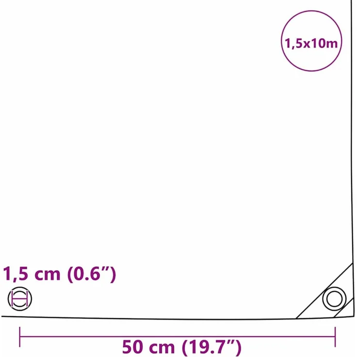 vidaXL Plane 650g / m² Olivgrün 1,5 x 10 m Canvas mit PVC-Beschichtung 42017764 – Bild 11