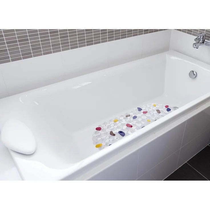 Badematte Badewanneneinlage 68 x 35 cm oval mit Saugnoppen Badematte für die Badewanne in verschiedenen Farben Einlage Badewannenmatte Antirutsch – Bild 2