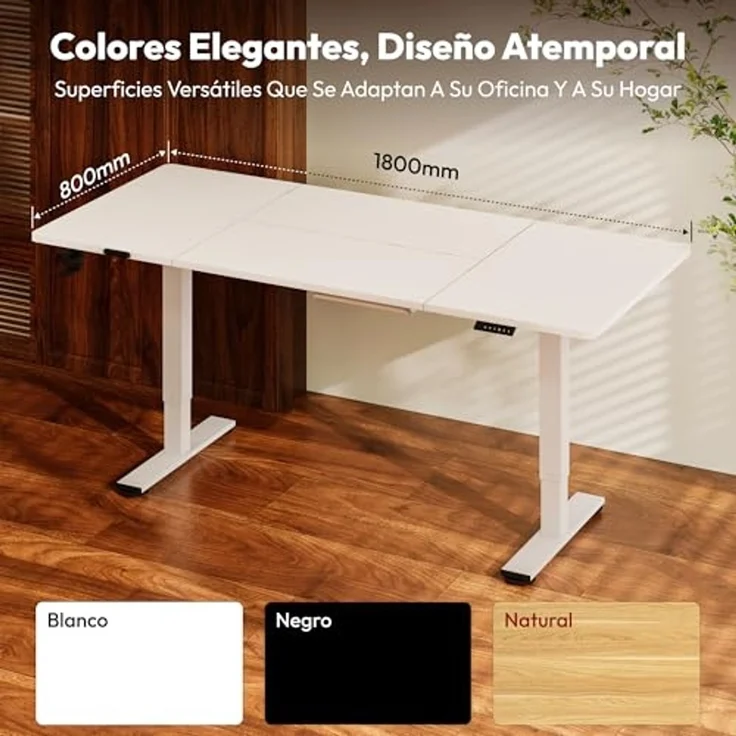 SANODESK Höhenverstellbarer Schreibtisch 180x80 cm Schreibtisch Höhenverstellbar Elektrisch Ergonomischer Steh-Sitz Tisch Computertisch für Heimbüro Homeoffice(weiß) – Bild 5