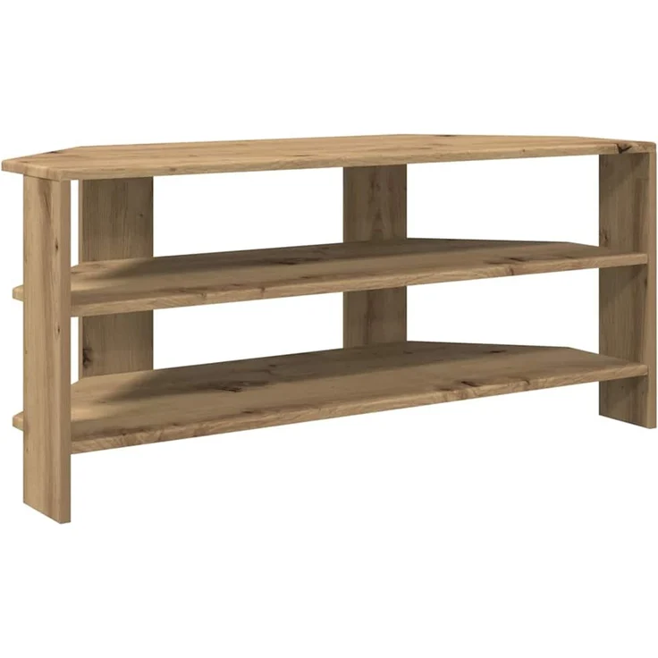 Eck TV Schrank,Fernsehschrank Artisan-Eiche 102x40,5x45cm Holzwerkstoff – Bild 2