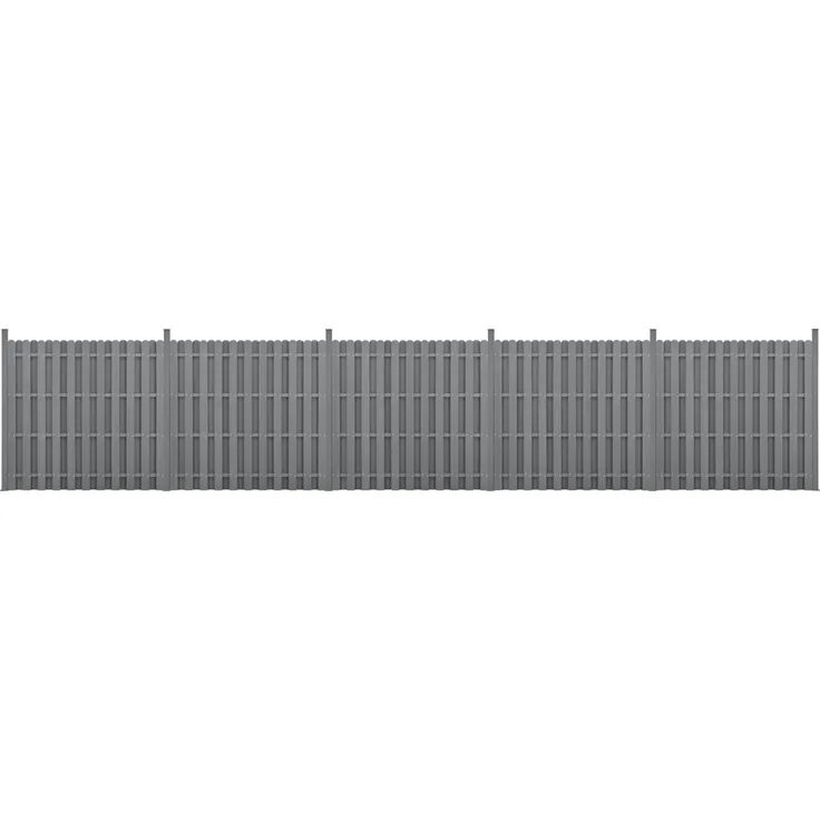 WPC Gartenzaun Langero 185x932 cm Grau neu. holz