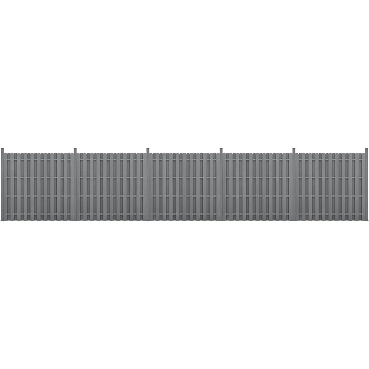 WPC Gartenzaun Langero 185x932 cm Grau neu. holz – Bild 1