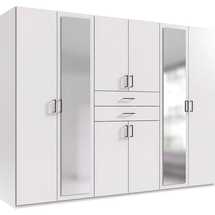 Lomadox Kleiderschrank DUNBAR-43 Drehtürenschrank 270cm, 8 Türen, 2 Schubladen, weiß – Bild 2