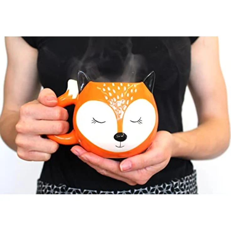 Winkee Tasse Kaffeebecher /Teebecher schlafender Fuchs, Keramik – Bild 3