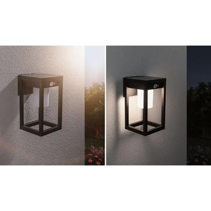 Paulmann 94572 Outdoor Solar LED Wandleuchte Marisol IP44 3000K schwarz – Bild 5