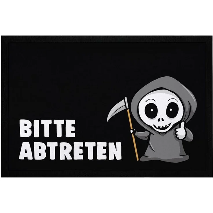 MoonWorks Fußmatte Fußmatte mit Spruch Bitte abtreten Sensemann lustiges Wortspiel, rechteckig – Bild 4