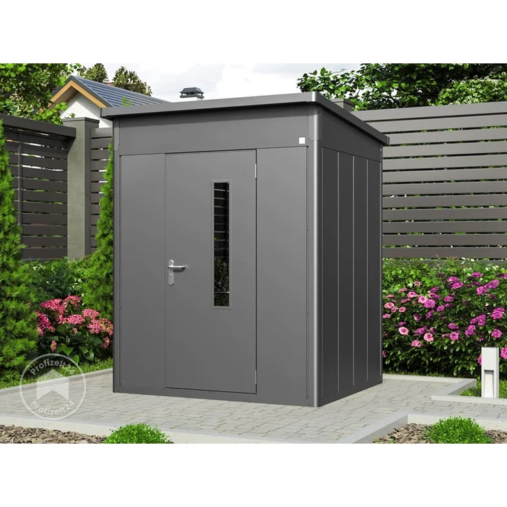 GFP Primeyard Gerätehaus Metall Gartenhaus 180x158x231 cm Geräteschuppen Pultdach anthrazit – Bild 1
