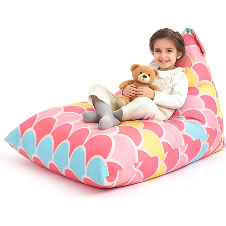Nobildonna, Sitzsack für Stofftiere, nur für Kinder und Erwachsene, extra großer Sitzsack ohne Füllung, Plüschtierhalter und Organizer, Premium-Leinen, 250 l (Meerjungfrau)