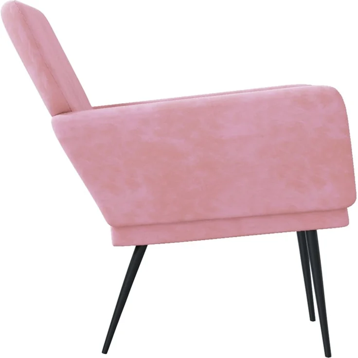 Sessel wohnzimmer, Relaxsessel, Fernsehsessel Rosa 62x79x79 cm Samt – Bild 4
