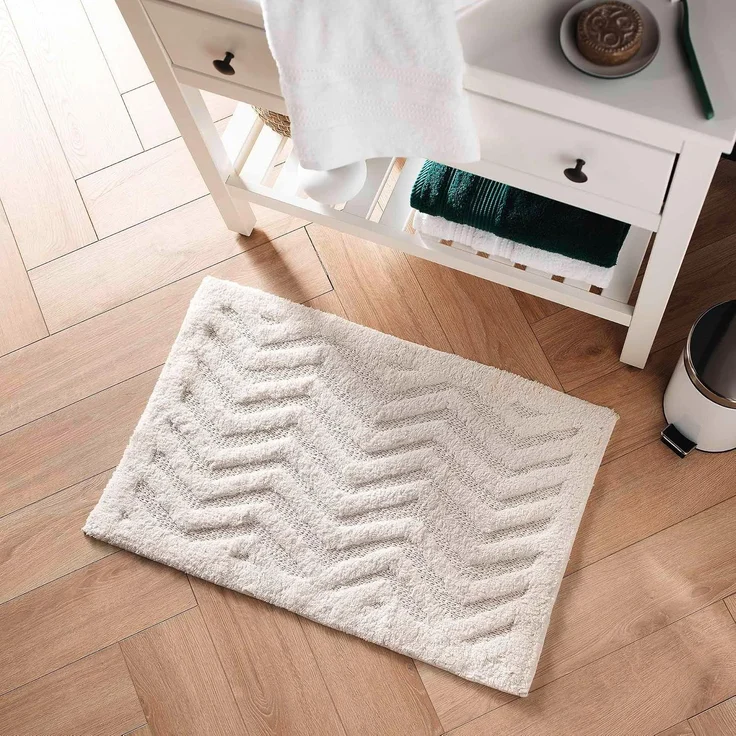 Douceur d'Intérieur Angelis Badematte (50x80 cm), getuftete Jacquard-Baumwolle – Bild 2