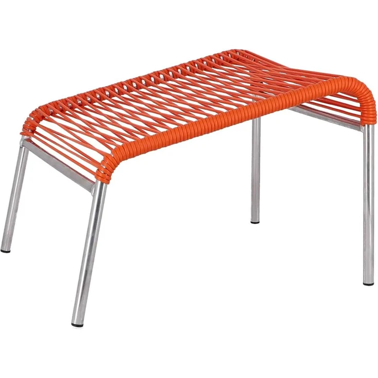 Fußhocker Outdoor Fiam Mya Lounge Spaghetti aus Aluminium orange – Bild 1