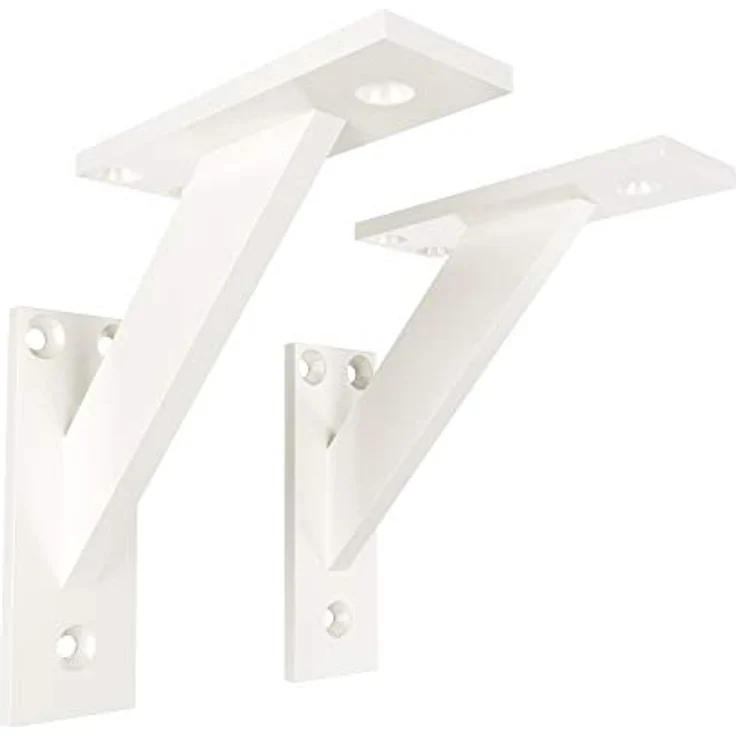 sossai® Wandregalhalter 2er Set FSHR Design Regalträger in Weiß, 2-tlg. – Bild 2
