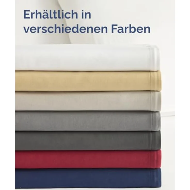 Spannbettlaken Jersey 200x200 - Baumwolle Boxspringbett 30cm - Bordeaux | Spannbetttuch, Rundumgummi, Dehnbar, Weich, Atmungsaktiv, Knitterfrei, Pflegeleicht, Baumwoll-Jersey, Bis 30cm, OEKO-TEX – Bild 7