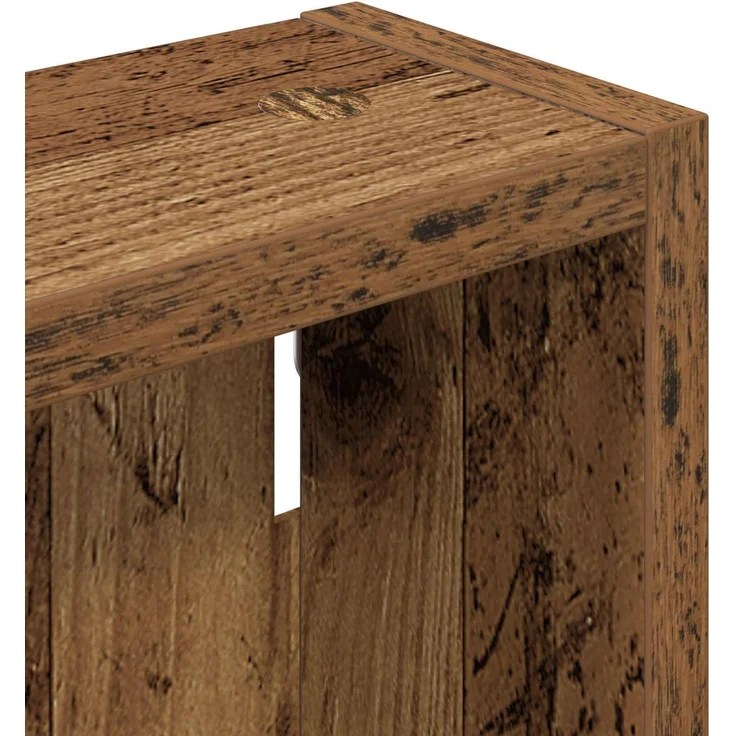 vidaXL Badezimmer-Wandschrank Altholz 30 x 10 x 60,5 cm Holzwerkstoff 889325 – Bild 7