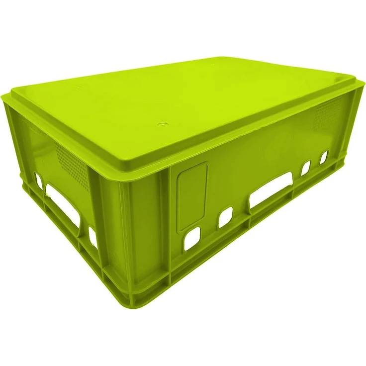 5x Fleischkiste E2 Fleischerkiste Eurobox 60x40x20cm lebensmittelecht, robust, stapelbar | Lagerkisten, Stapelkisten, Metzgerkiste Made in Germany – Bild 3