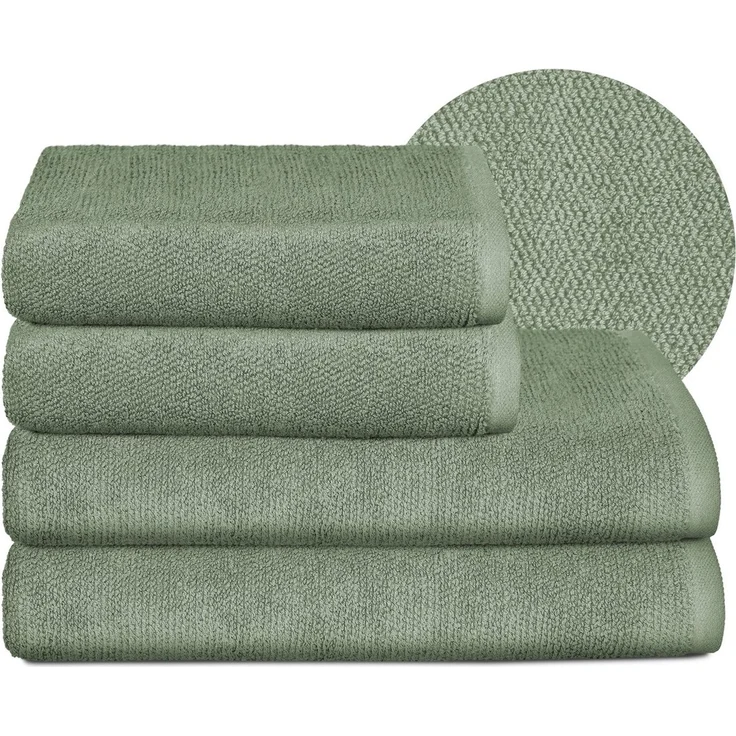 Beautex Handtuch Set Handtuch Set, Made in Europe, Frottier, (Multischlaufen-Optik, Frottier Premium Set aus 100% Baumwolle 550g/m) – Bild 2