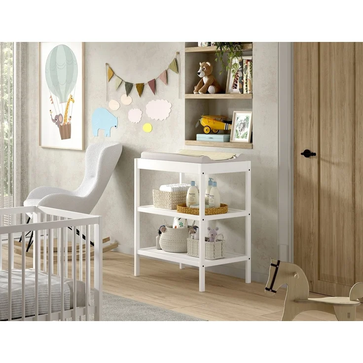 Wickelregal >Dino< in Buche Weiß, Massivholz - 79,4x95x49,8cm (BxHxT) – Bild 2