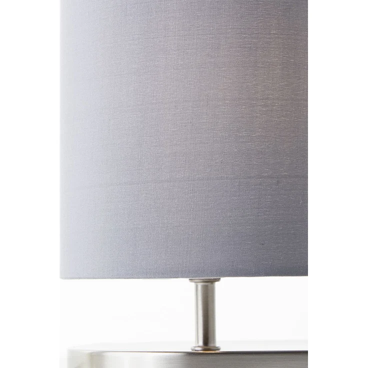 Brilliant Tischleuchte Clarie 60091/68 Schlafzimmer, Wohnzimmer, Flur Metall/Textil Indoor silber - ohne Leuchtmittel – Bild 7