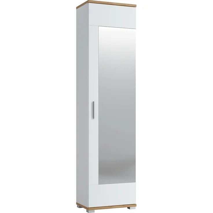 Garderoben-Set 6-teilig mit Garderobenschrank in weiß mit Eiche HUESCA-129 – Bild 9