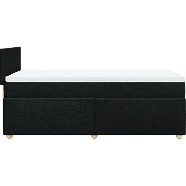 vidaXL Boxspringbett mit Matratze Schwarz 80x200 cm Stoff 3288802 – Bild 7