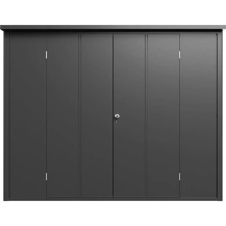 GFP Primeyard Geräteschrank Metall 228x84x181 cm Gartenschrank anthrazit inkl. Fußboden – Bild 3