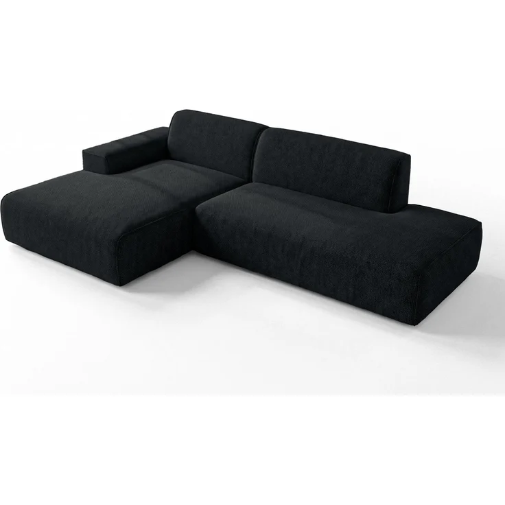 AX LIVING Ecksofa Modern Didim Duo 284 cm Dunkelgrau Chenille Sofa L – Bild 4