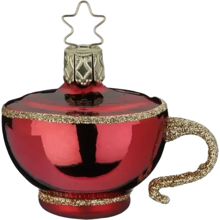 Teetasse 5,5cm Inge-Glas® Weihnachtsschmuck