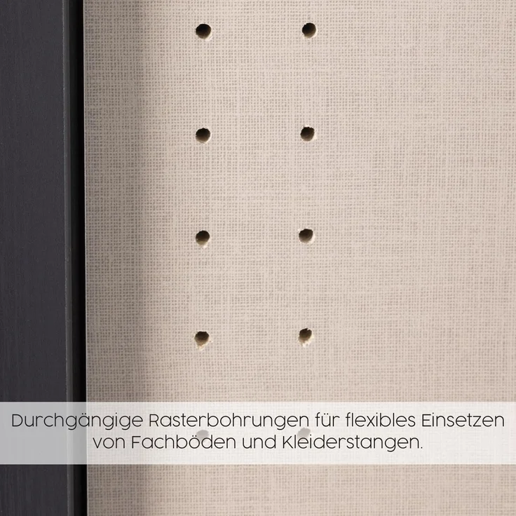 Eckkleiderschrank >Butte< in Eiche Artisan Dekor / grau - 85x197x72 (BxHxT) – Bild 6