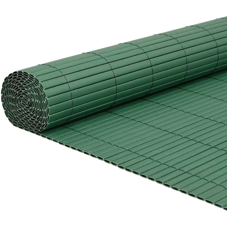vidaXL Gartenzaun Doppelseitig Grün 1,8x3 m PVC 42002619 – Bild 2