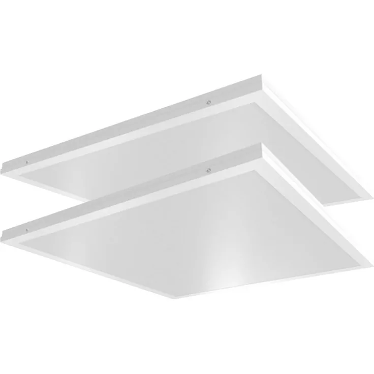2x LED Einbau Panel, 36 Watt, 4320 Lumen, kaltweiß, 59,5x59,5 cm