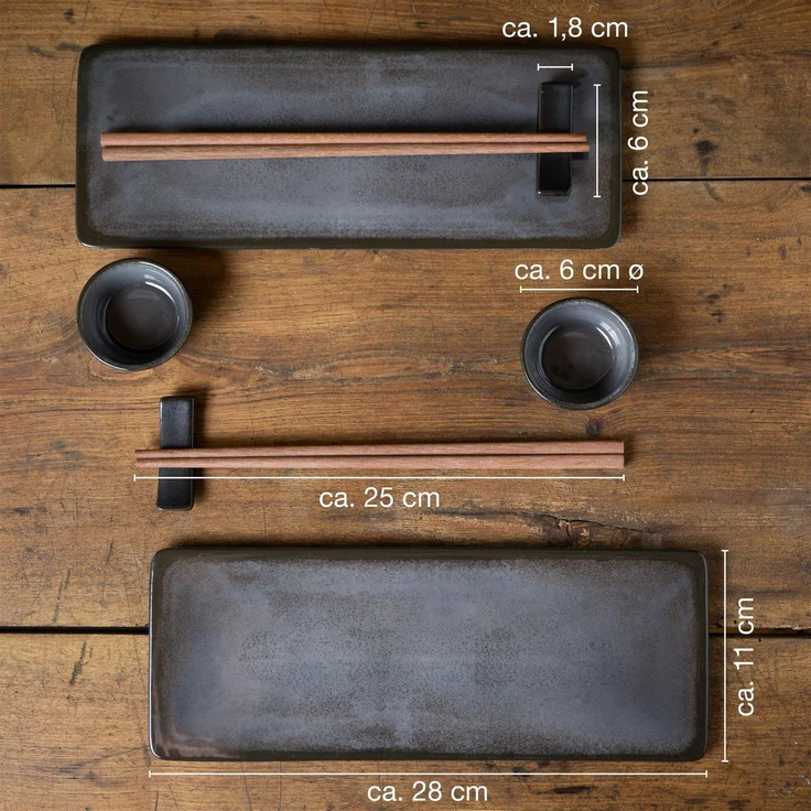 Moritz & Moritz VIDA 10tlg Sushi Set Anthrazit – Bild 4