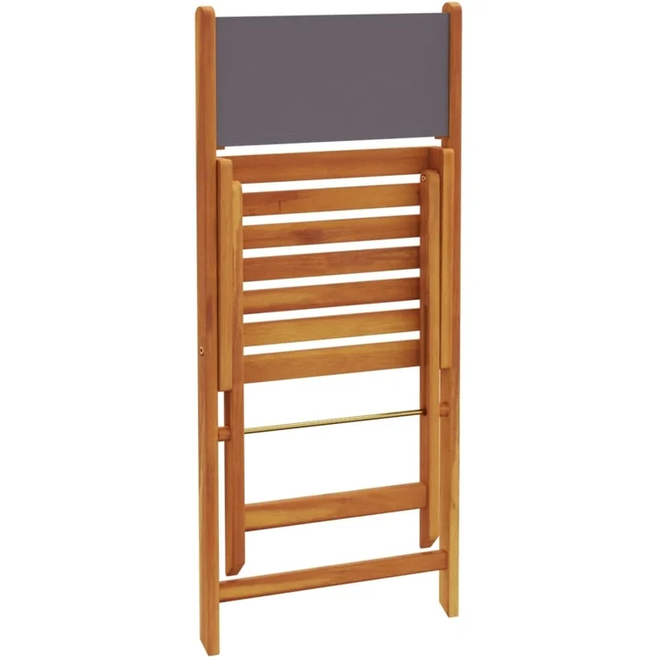 vidaXL Gartenstühle 8 Stk. Klappbar Anthrazit Stoff und Massivholz 3214615 – Bild 6