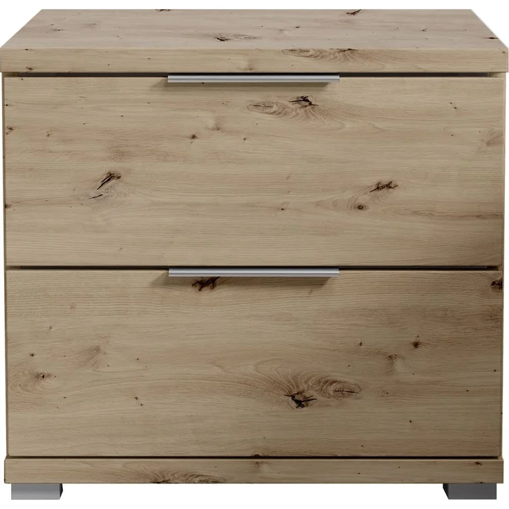 Nachtkommode >Smilla< in Artisan Eiche, Melamin - 46x43x42cm (BxHxT) – Bild 4